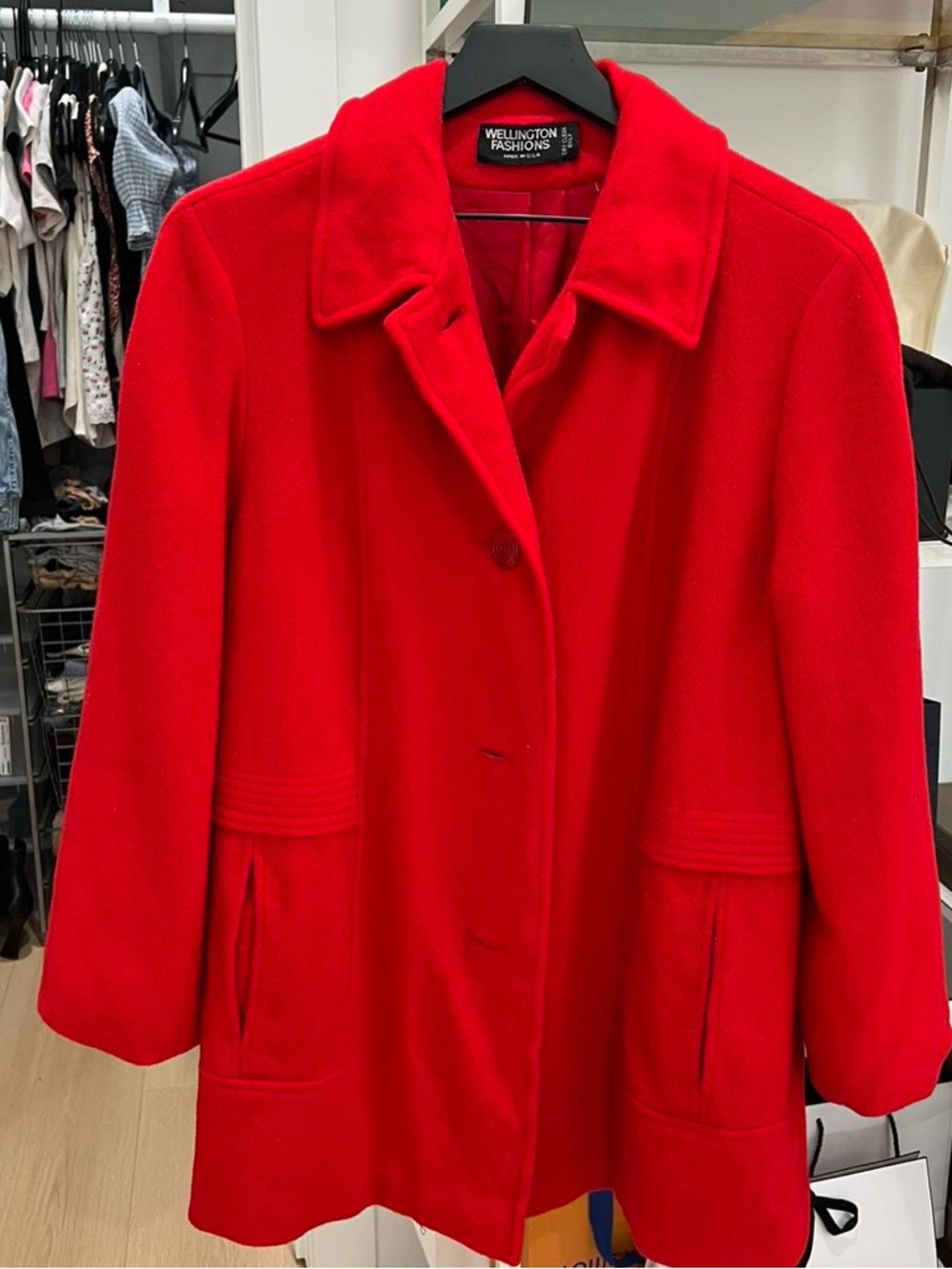 Vintage Red Wool Coat